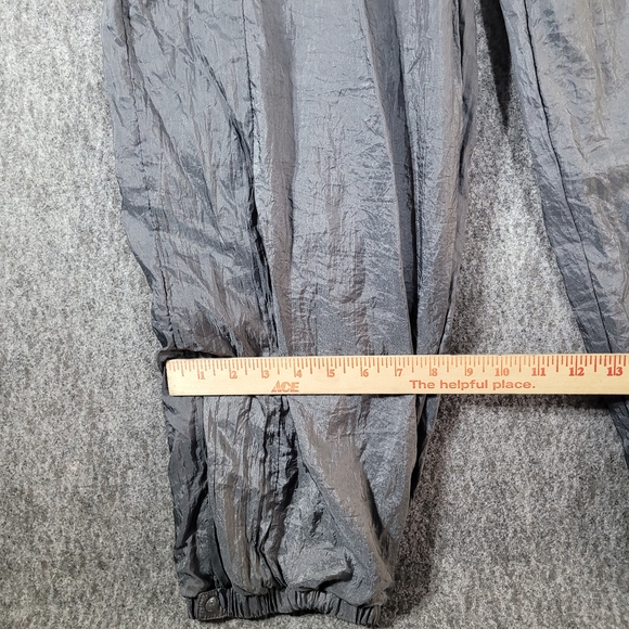 Givenchy Women's XL Gray Yellow Blue Nylon Windbreaker Track Pants Baggy Vintage - Picture 7 of 12